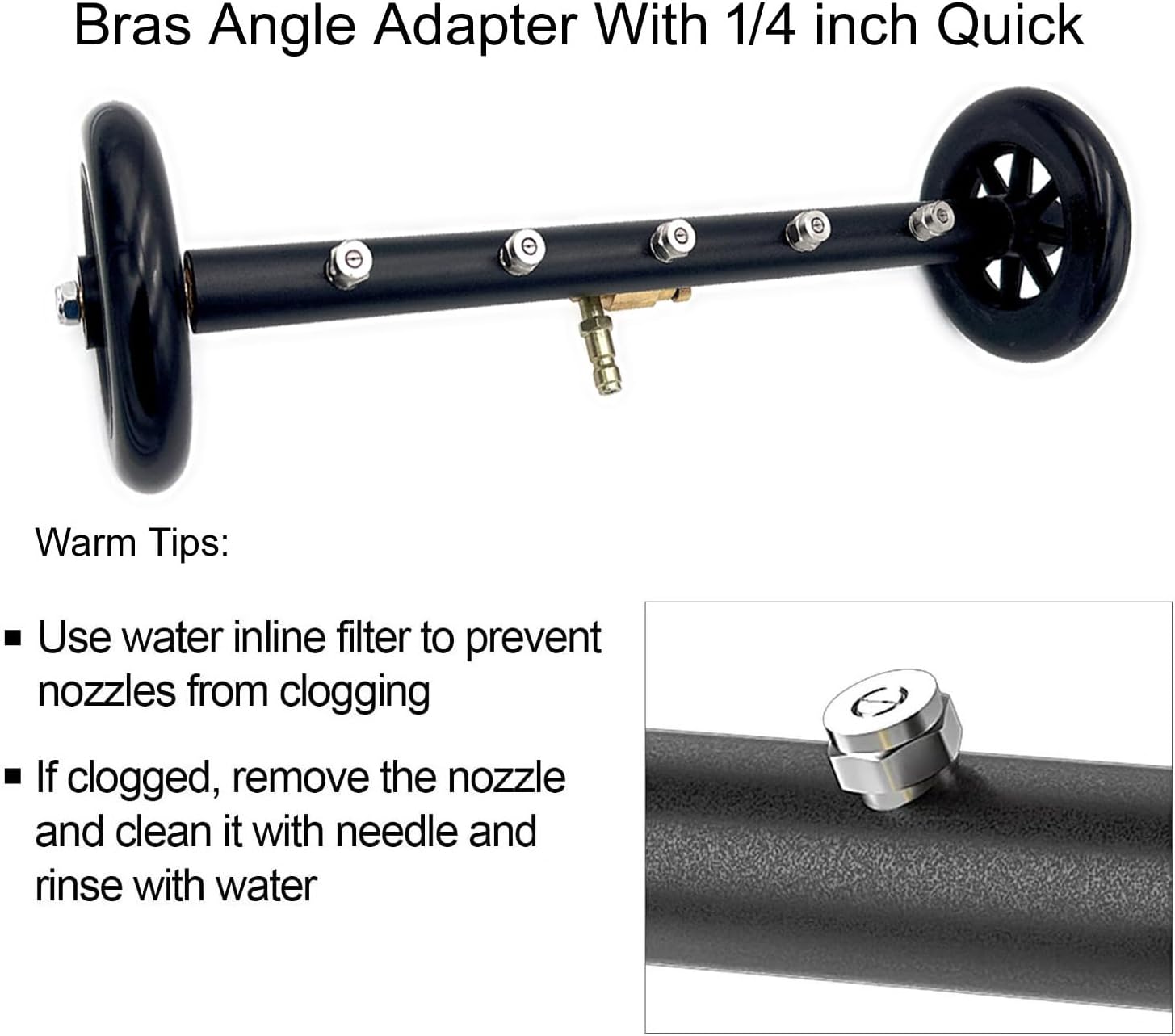 18" Dual-Function Undercarriage Pressure Washer Cleaner with 5 Nozzles, 4000 PSI F73364