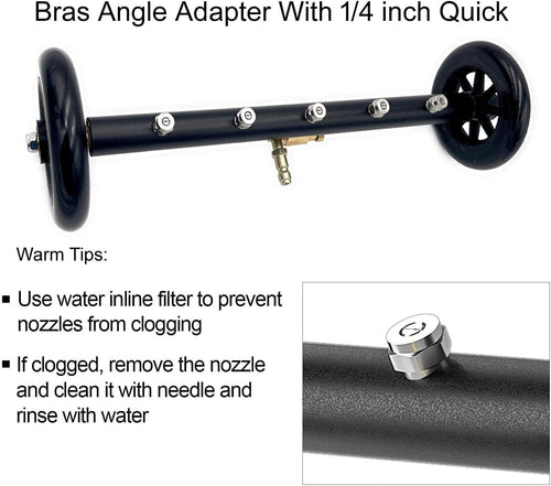 18" Dual-Function Undercarriage Pressure Washer Cleaner with 5 Nozzles, 4000 PSI F73364