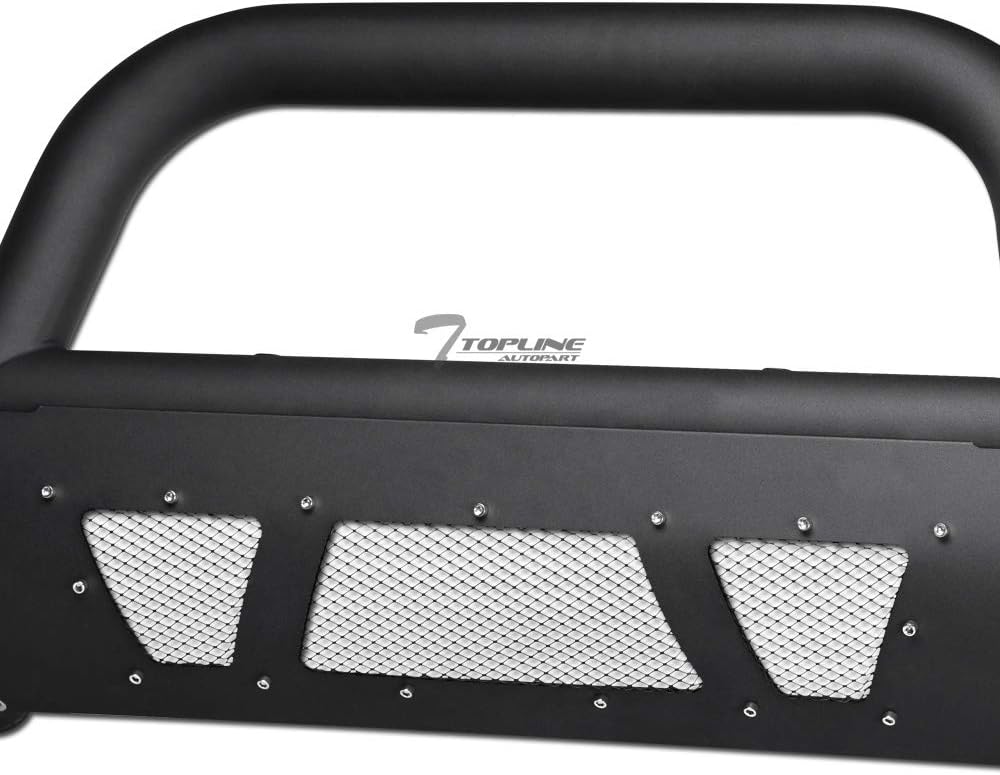 Matte Black Studded Mesh Bull Bar Front Bumper Grille Guard with Skid Plate for Toyota 4Runner X925