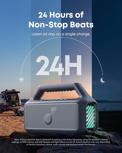 soundcore Boom 2 By Anker Outdoor Speaker, 80W, IPX7 Waterproof T558