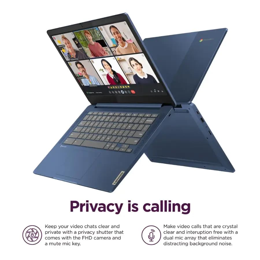 Lenovo IdeaPad Slim 3 Chromebook 14" Full HD, 8GB RAM, 64GB eMMC, Chrome OS, Blue P771632