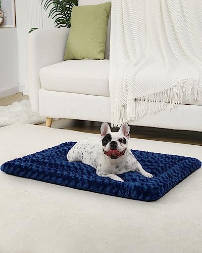 Washable Dog Bed Mat Ultra Soft Crate Pad for Large Dogs, 41 x 27 Inch, Gray K707024