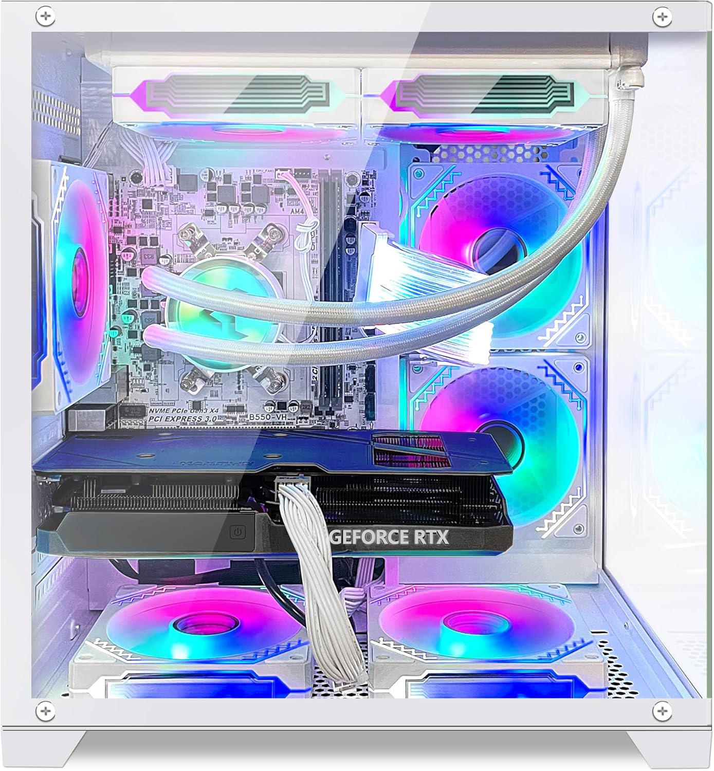 Panorama Gaming PC Desktop - AMD Ryzen 5 5600G, RX 6650 XT 8GB, 32GB RAM, 1TB SSD, White O3157