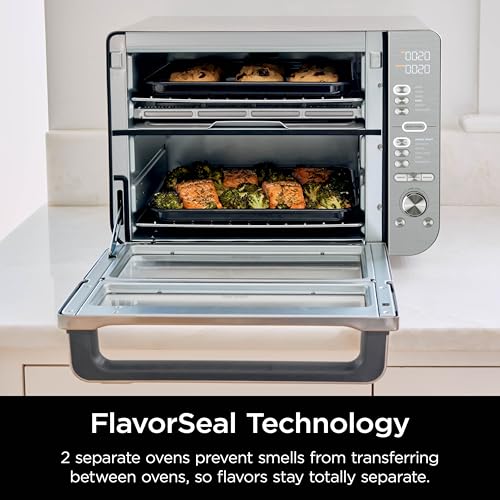 Ninja DCT451 12-in-1 Smart Double Oven with FlexDoor, Stainless Steel P340