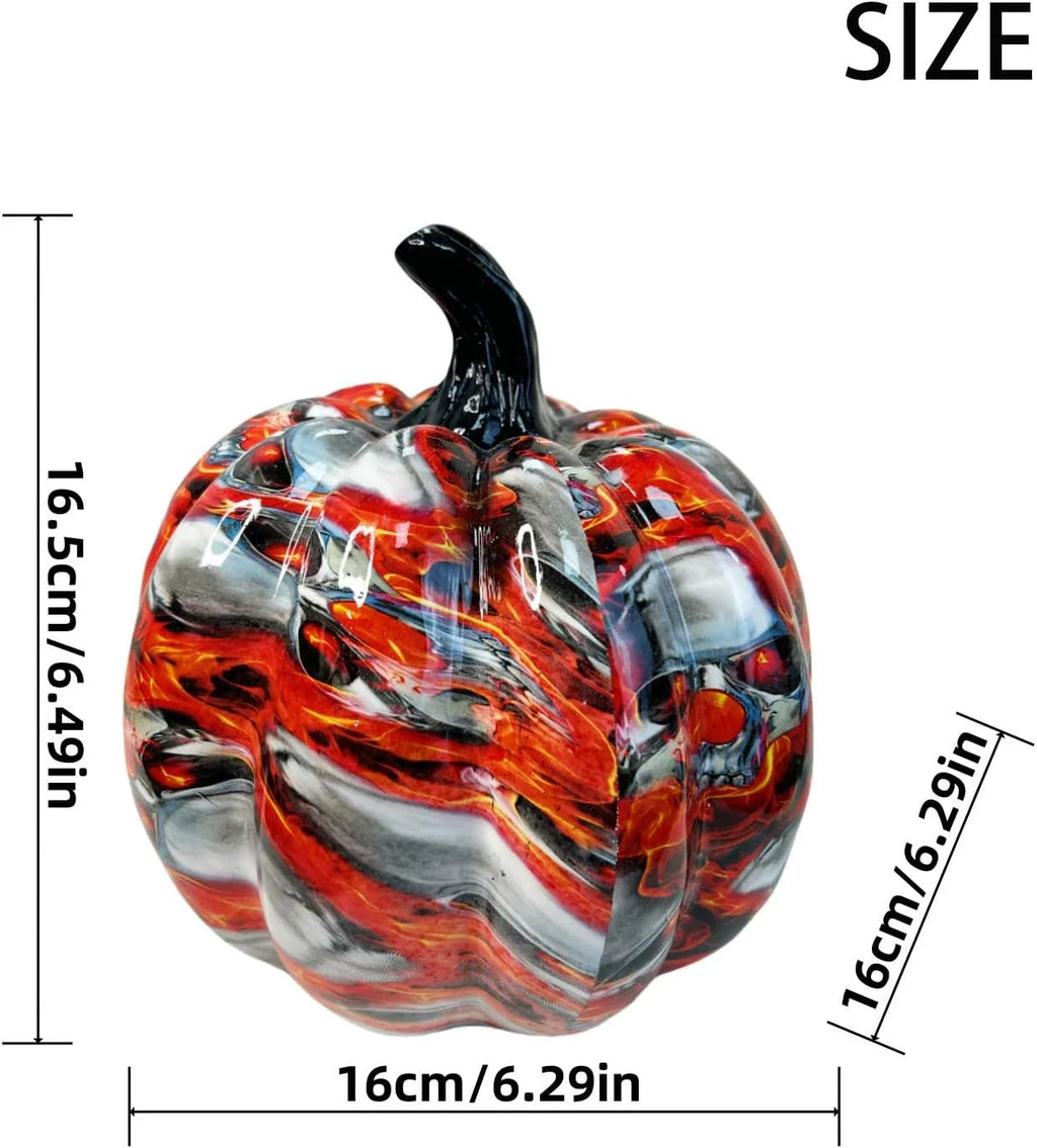 Halloween Pumpkin Resin Desktop Ornaments White L G555