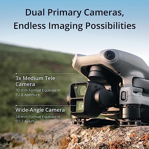 DJI Air 3 (DJI RC-N2) Drone with Dual Primary Cameras, 46-Min Flight Time D499