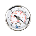 1-1/2" Pressure Gauge, Chrome Plated Steel Case, Dry, Vacuum -30 Hg/0, Back Mount 1/8" NPT