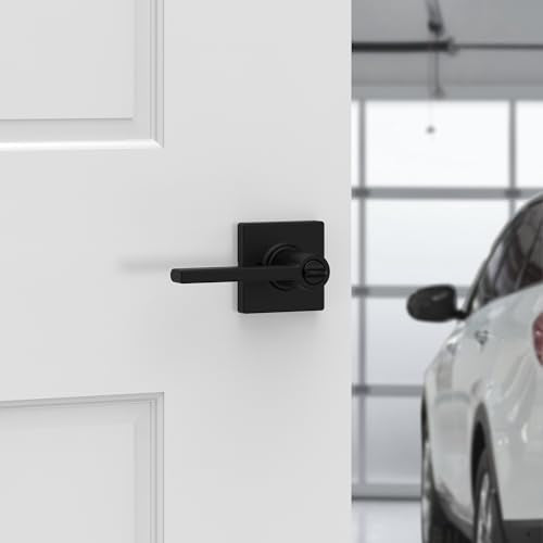 Kwikset Casey Interior Privacy Door Handle with Lock 10 Pack, Matte Black G103018