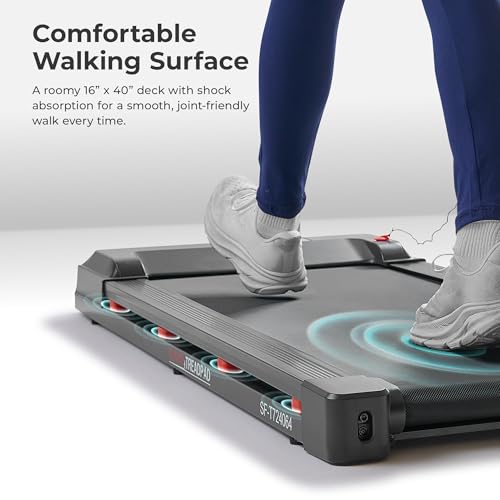 Sunny Health & Fitness Smart WiFi Treadmill, Compact Foldable with Incline E91799