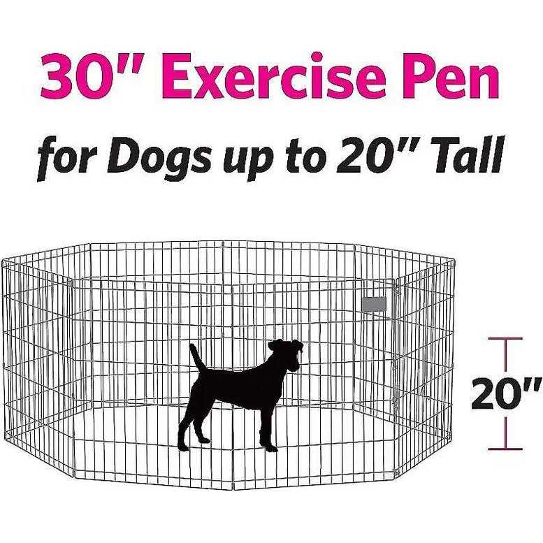 Midwest Black Exercise Pen with Door for Pets A82091