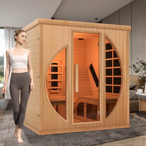 Portable Full Body Steam Sauna Tent for Home Spa with 1500W Steamer, Remote Control, Foldable Chair (Black) L89061