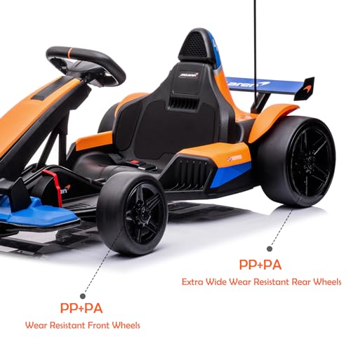 Licensed McLaren 24V Electric Go Kart, 400W Drift Kart for Kids Q5178