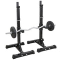 F2C Adjustable Squat Rack Pair 41"-66" Sturdy Steel Barbell Bench Press Stand GYM/Home Gym Portable Dumbbell Racks Stand Max 550lbs