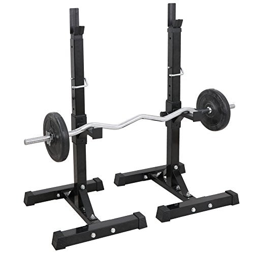 F2C Adjustable Squat Rack Pair 41"-66" Sturdy Steel Barbell Bench Press Stand GYM/Home Gym Portable Dumbbell Racks Stand Max 550lbs