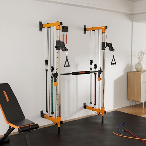 Wall Mount Smith Machine Power Cage with Cable Crossover I806