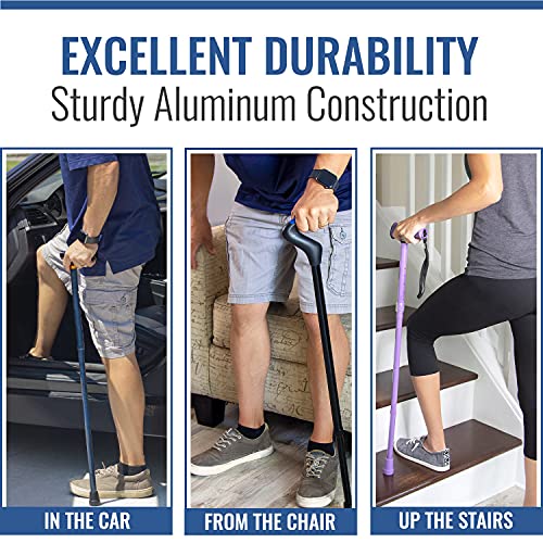 DMI Designer Folding Cane, Adjustable Wood Handle Walking Cane for Men and Women E809847