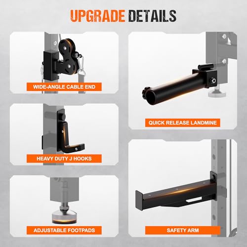 WM3-V4 Folding Wall Mounted Squat Rack with Dual Pulley System L11563