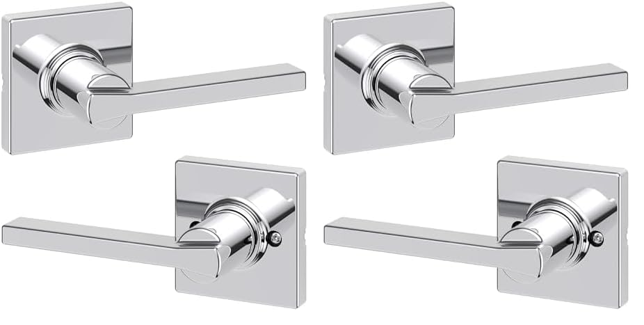 Kwikset Casey Interior Privacy Door Handle with Lock 10 Pack, Matte Black G103018
