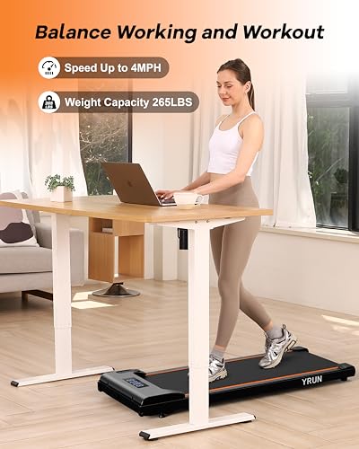 Walking Pad Under Desk Treadmill 2.5HP Quiet Brushless with Remote & App Control E649