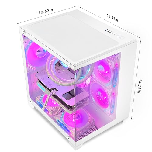 Panorama Gaming PC Desktop - AMD Ryzen 7 5700G, RTX 4060, 32GB RAM, 1TB SSD, White I866