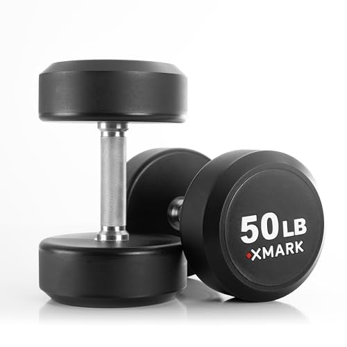 XMARK Urethane Dumbbell Weight Set, 5-75lb, Home and Commercial Gym Equipment S87278