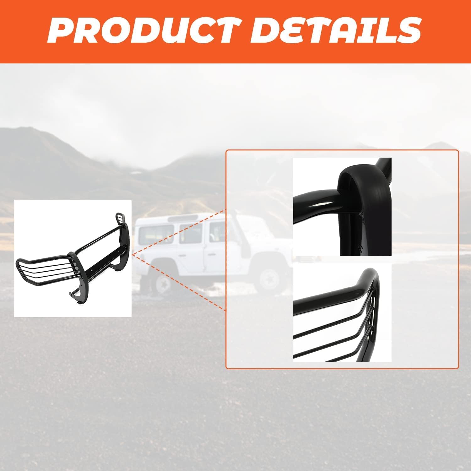 Kojem Brush Grill Guard for 2005-2014 Toyota Tacoma Front Bumper I4033