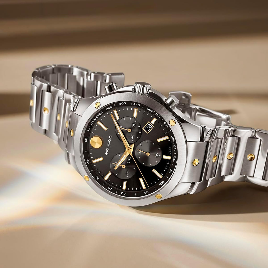 Movado SE Men's Sport Watch - Swiss Quartz Chronograph, Stainless Steel Bracelet, 42mm A192738