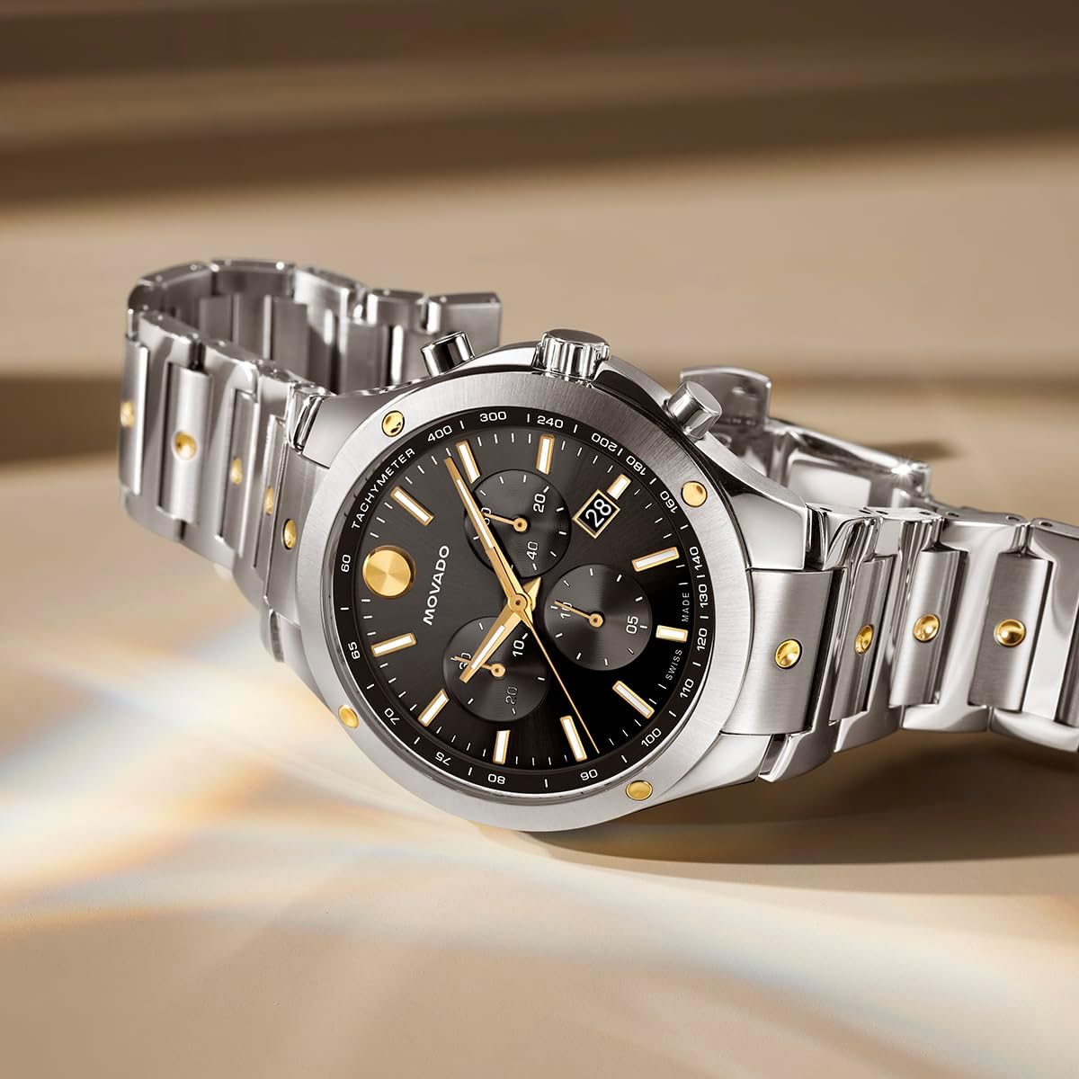 Movado SE Men's Sport Watch - Swiss Quartz Chronograph, Stainless Steel Bracelet, 42mm A192738