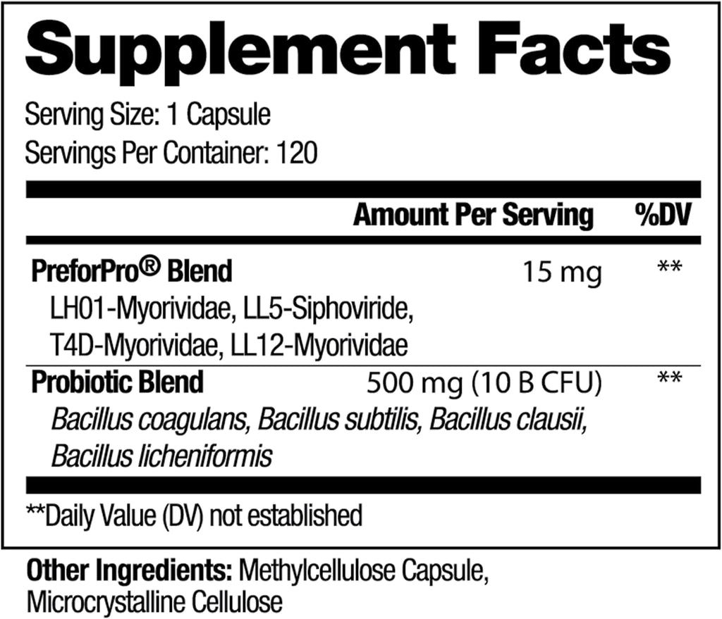 Spore Supreme Spore Based Probiotic 120 Capsules + PreforPro Prebiotic K2903
