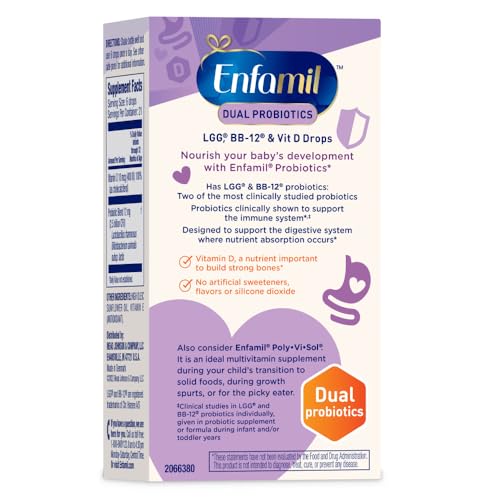 Enfamil Dual Probiotics Vitamin Drops, 8.7mL Bottle Y829143