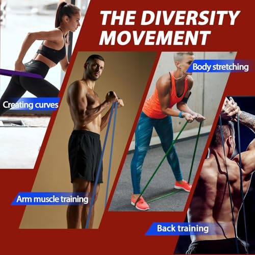 LEEKEY Resistance Bands with Handles and Door Anchor for Home Workouts O73971