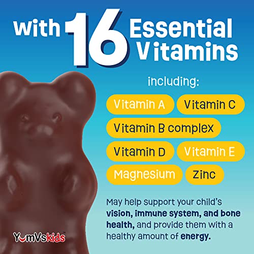 YUM-V'S Kids Multivitamin Chewable Chocolate Bears, 60 Count P944349