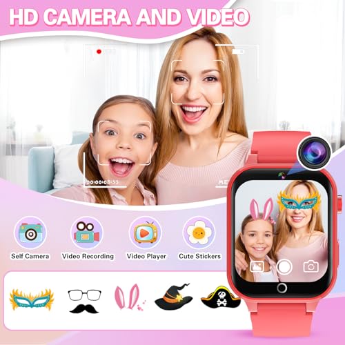 Kids Smart Watch for Girls Aged 6-12 with HD Touchscreen, Camera, and Games U3599