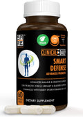 Smart Defense Mega Spore Probiotic. Bacillus Subtilis Spore Based Probiotics For Women and Men With Lactobacillus Plantarum Good Flora Natural Slim Microbiome Support. 60 Vegan Capsules