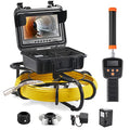 VEVOR Sewer Camera with 512Hz Locator, 165 ft/50 m, 9" Pipeline Inspection Camera w/DVR Function, IP68 Camera w/12 Adjustable LEDs, A 16 GB SD Card for Sewer Line, Home, Duct Drain Pipe Plumbing