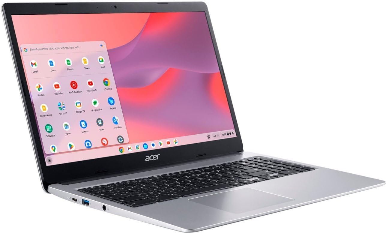Acer Chromebook 315 15.6" HD Laptop with Protective Sleeve, Silver H922753