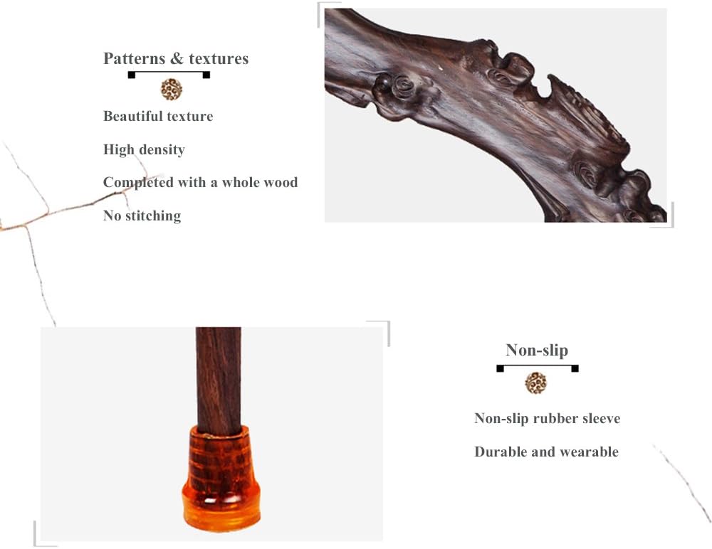 Handmade Wood Walking Cane with Curved Handle Z89616