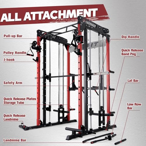 RitFit M1 & M1 Pro Smith Machine with Cable Crossover System for Home Gym Y659852