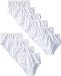 Fruit of the Loom womens Tag Free Cotton Panties Briefs, Brief - 9 Pack White, 6 US