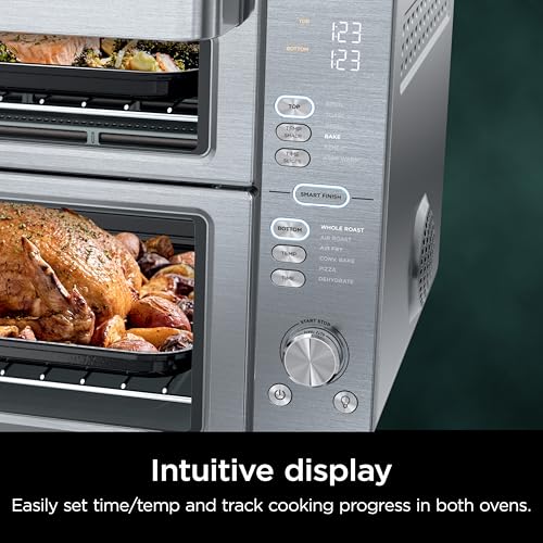 Ninja DCT451 12-in-1 Smart Double Oven with FlexDoor, Stainless Steel P340