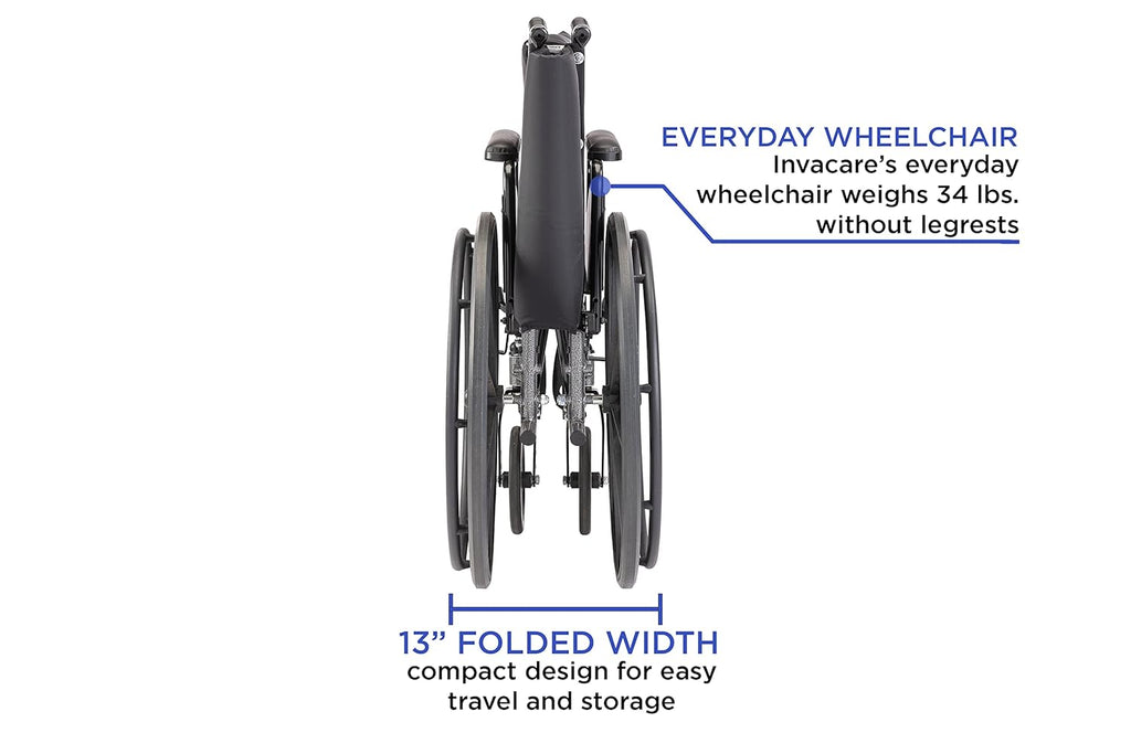 Invacare Tracer SX5 Wheelchair for Adults, 22 Inch Seat, Folding B264986