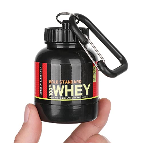 Protein Powder Supplement Funnel Keychain - Portable To-Go Container for Gym, Fitness, Travel (2) K54536