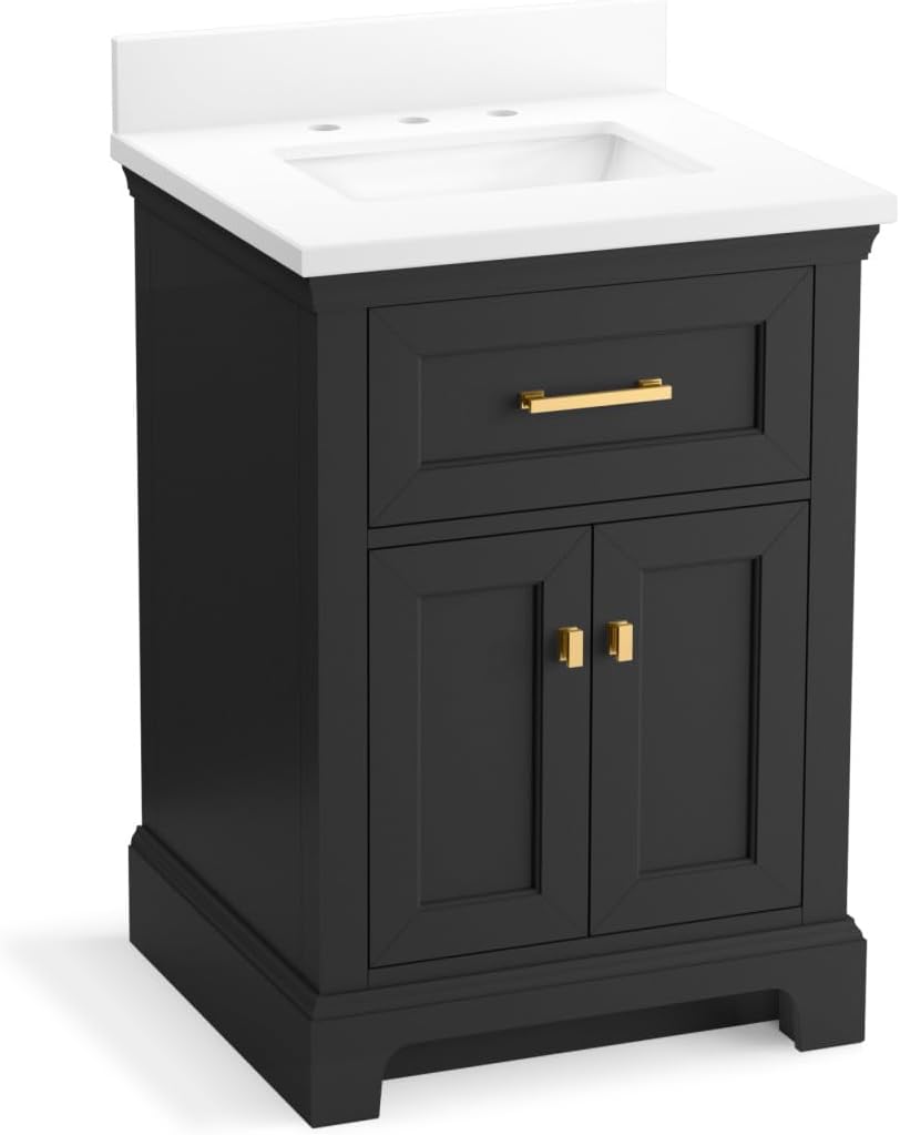 KOHLER Charlemont 24 in. Bathroom Vanity Cabinet with Sink and Quartz Top