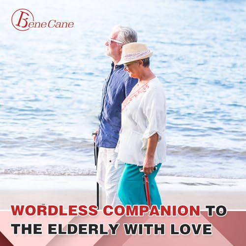 BeneCane Folding Walking Cane with LED Lights for Men and Women W6540