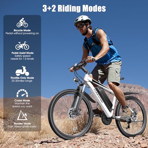 Peak 1000W Electric Mountain Bike for Adults, 26" 48V Commuter Ebike F750633