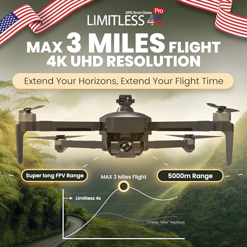 Drone X Pro LIMITLESS 4S Camera Drone for Adults with GPS 4K UHD and Obstacle Avoidance L2226