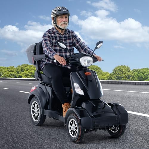 VEVOR Heavy Duty 4-Wheel Mobility Scooter for Seniors, 500lbs Capacity, 31 Miles Range M61036