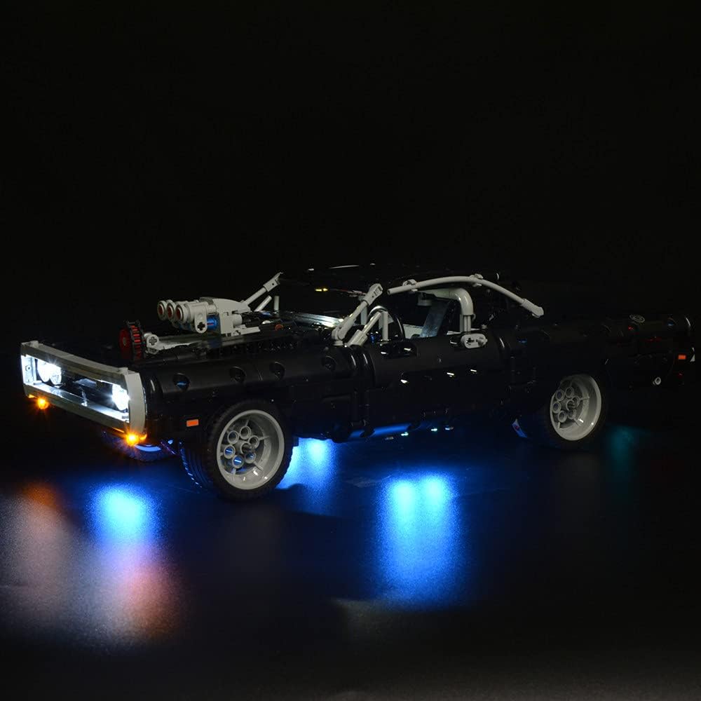 Kyglaring LED Lighting Kit for Technic Fast & Furious Dom's Dodge Charger Lego 42111 G59628