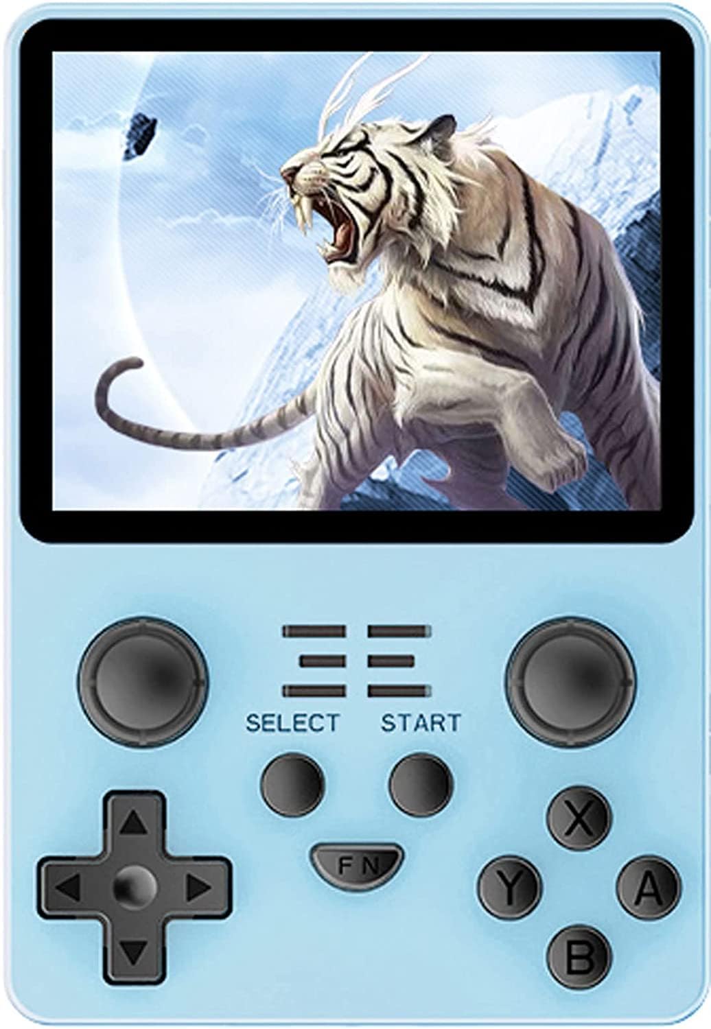 Powkiddy RGB20S Handheld Retro Game Console with 15000 Pre-Installed Games,Save and Load Function (Blue, 64GB)