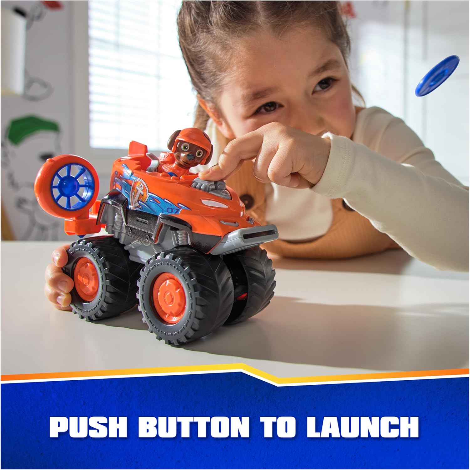 Paw Patrol Rescue Wheels Zuma's Hovercraft Toy Truck with Projectile Launcher L194564